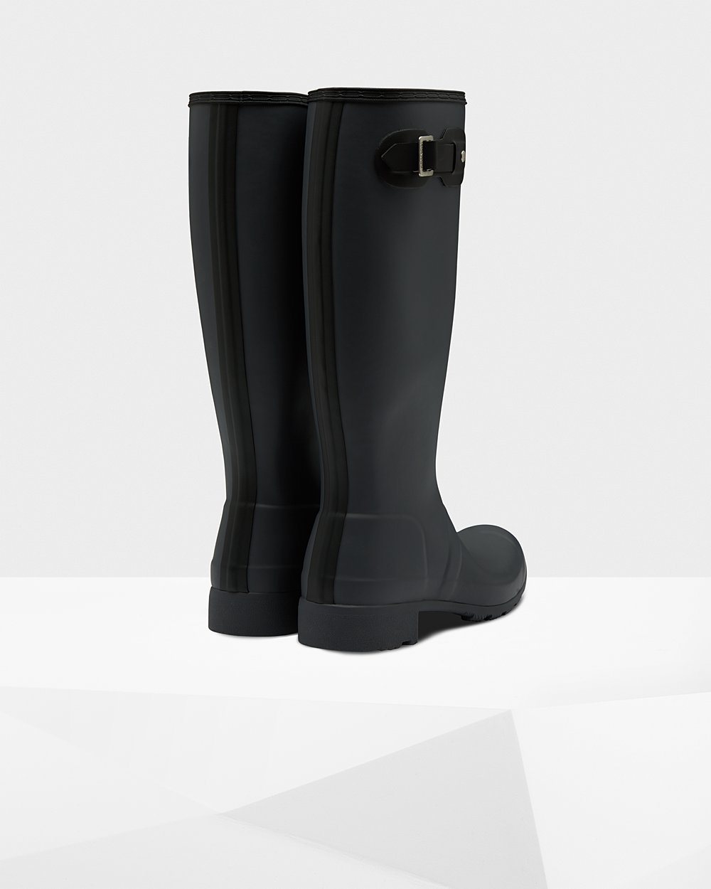 Womens Hunter Original Tour Foldable - Tall Rain Boots Black - 7103-IHELK